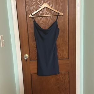 Urban outfitter cowel neck navy blue mini dress